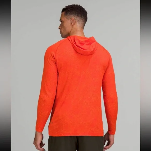 Lululemon Men’s Bright Orange Hooded Sweatshirt - Picture 1 of 7